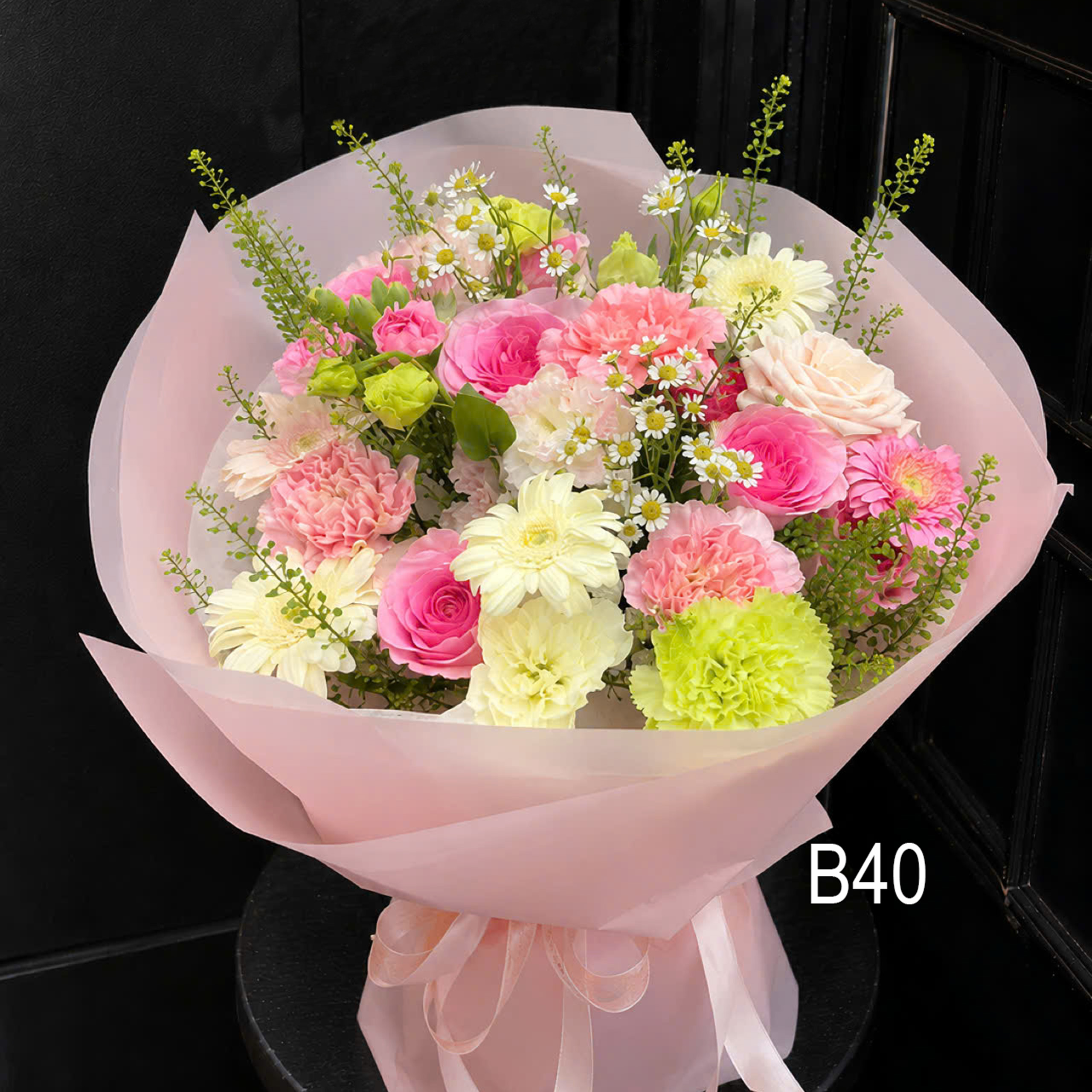 Bó Hoa Pastel Hồng Kem Thanh Xuân