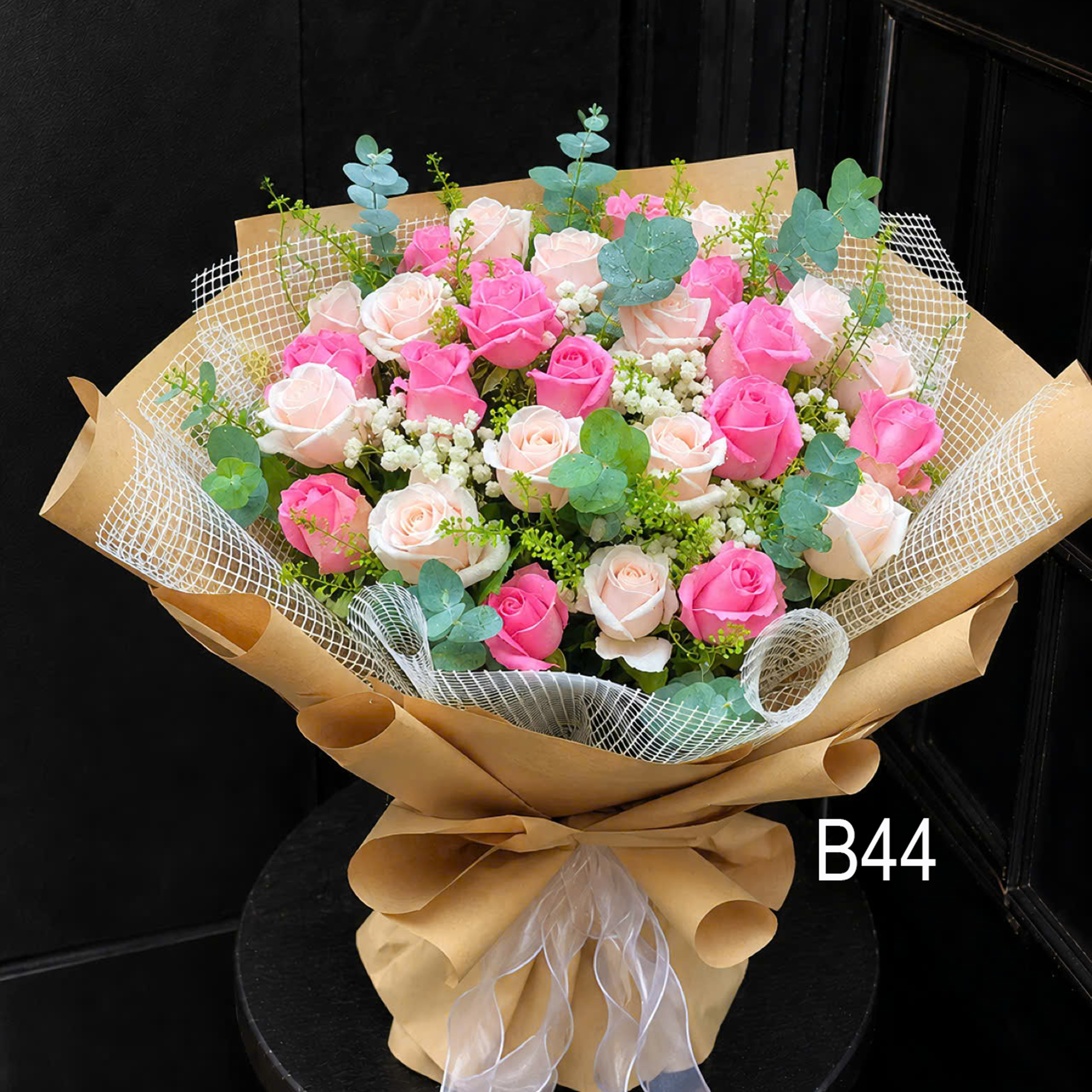 Bó Hoa Hồng Kem Hồng Thanh Nhã