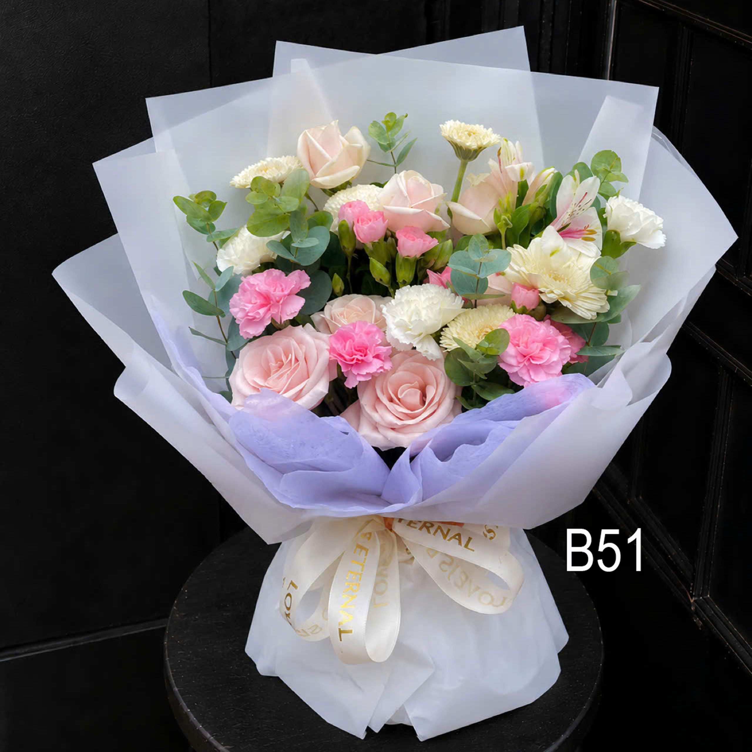 Bó Hoa Hồng Phấn Pastel Dịu Dàng