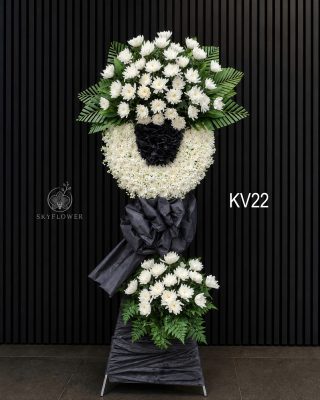 Kệ hoa cúc trắng thanh khiết trang trọng - KV22