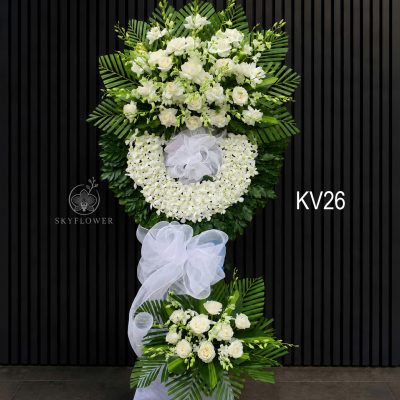 Kệ hoa viếng lan trắng KV26 Tịnh Tâm