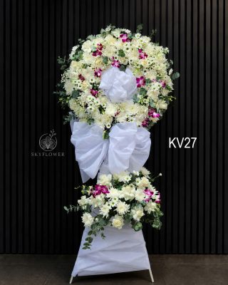 Kệ hoa viếng lan tím KV27 Vĩnh An