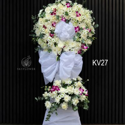 Kệ hoa viếng lan tím KV27 Vĩnh An
