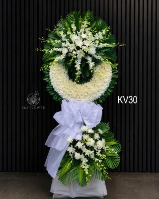 Kệ hoa viếng lan trắng KV30 Tịnh Viên